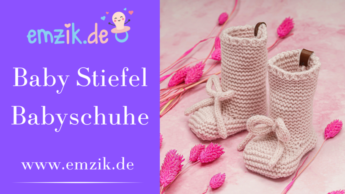 Handgemachte gestrickte Babyschuhe für Neugeborene