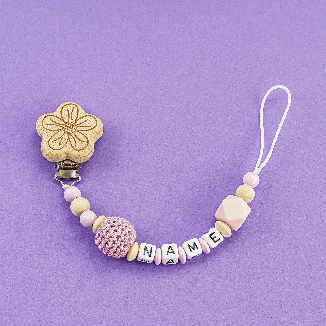 Schnullerkette mit Name #52