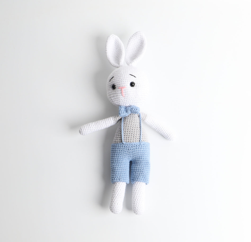 Häkelpuppe - Hasi (Babyblau)