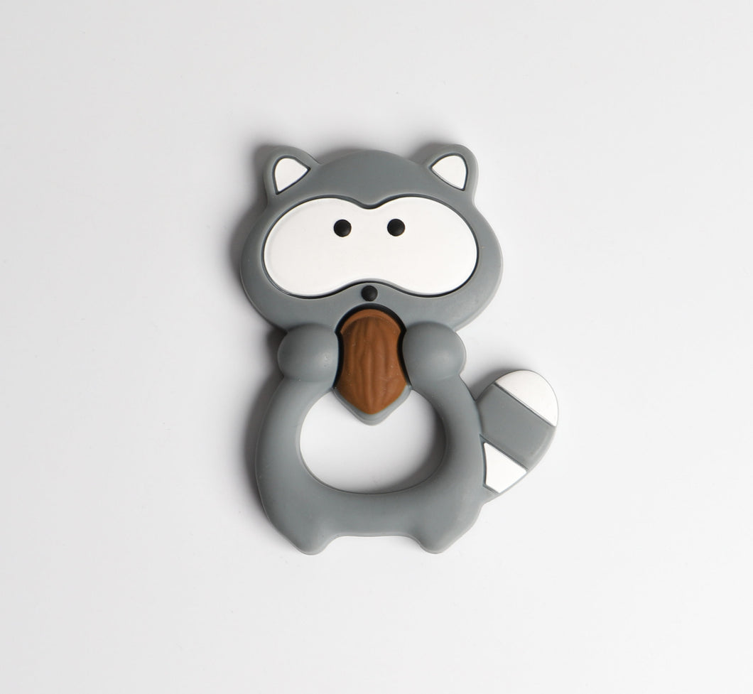 Silikon Greifling Eihörnchen Grau