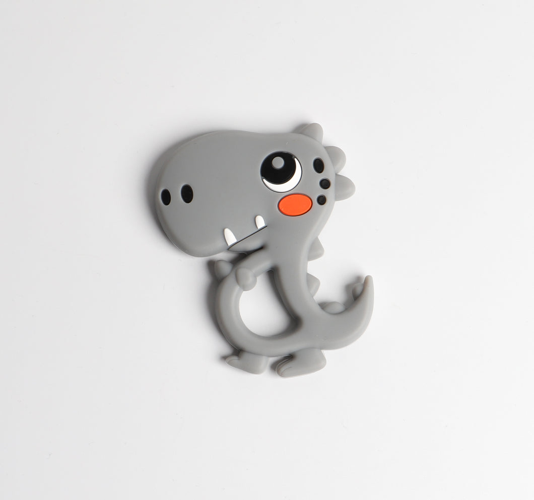Silikon Greifling Dino grau