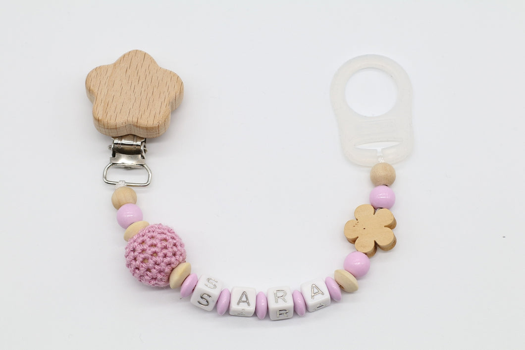 Schnullerkette mit Name #1